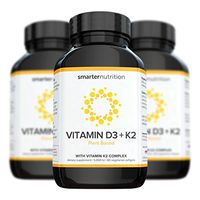 Plant-Based Vitamin D3 Immune Support with Vegan K2 Complex in a Vegetarian Softgel - Includes 5,000 IU of Vitamin D for Immunity Boost, Complete Bone Health & Arterial Protection (90 Servings)
