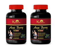 Immune Support for Adults - ACAI Berry Extract 1200 Mg - acai Fiber - 2 Bottles (120 Capsules)