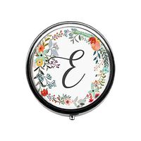 Personalized Monogram Pill Box,Floral Trinket Candy Box