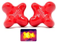 Sublime (Fire)(Set of 2) Synergy Stone - Contoured Hot Stone Massage Tools - Deep Heat for Muscle Tension Relief - Relaxing and Therapeutic - Ultra-Smooth for on Skin with Oil or Over Clothes