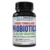 Probiotics 40 Billion CFU, Live Cultures, Optimal Absorption Survives Stomach acids Shelf Life Potency Guaranteed, Non-GMO, No Refrigeration Required