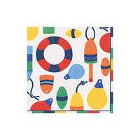 Caspari Harbor Paper Cocktail Napkins in White, Pack of 20