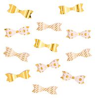 Weddingstar Medium Assorted Metallic Paper Bows, Gold
