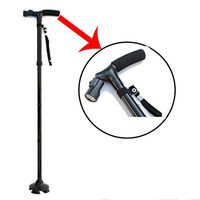 Crutches Old Crutches Crutches Can Be Retractable Easy to Carry Led Lit Cane Old Four-Footed Cane Aluminum Black Size: 85-97cm,Black