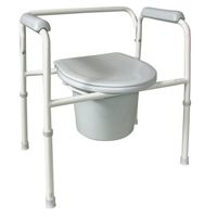 Duro-Med DMI Deluxe Steel Commode with Assist Bars