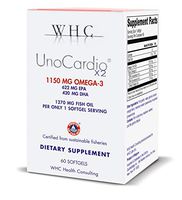 WHC - UnoCardio X2 - Triglyceride Omega-3 Fatty acids - 1270 mg Fish Oil Supplement (622 mg EPA / 420 mg DHA/Total 1150 mg of Omega 3 per Serving)