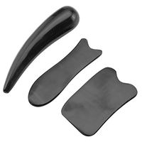 Top Plaza Gua Sha Scraping Massage Tools-Ultra Smooth Edge Natural Buffalo Horn Guasha Board SPA Acupuncture Therapy-Reduce Neck and Muscle Pain and Promote Metabolism Set of 3