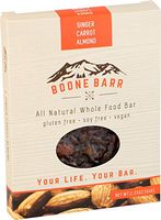 BOONE BARR Whole Food Bar,Ginger Carrot Almond, 2.25 oz (Pack of 12)