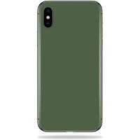 MightySkins Skin Compatible with Apple iPhone Xs Max - Solid Olive | Protective, Durable, and Unique Vinyl Decal wrap Cover | Easy to Apply, Remove, and Change Styles | Made in The USA