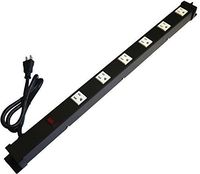 Opentron OT2063 Metal Surge Protector Power Strip Extension Cord 2 Feet 6 Outlet 3 Feet Power Cord