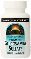 Source Naturals Glucosamine Sulfate, Sodium-Free 750 mg For Joint Support - 60 Tablets