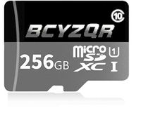 BCYZQR 256GB Micro SD SDXC Card High Speed Class 10 Memory SD Card with SD Adapter