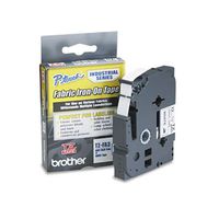 Brother TZ Industrial Series Fabric Iron-On Tape, Navy-on-White, 1/2 x 9.8ft