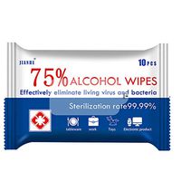 Tephea Alcohol Disinfectant Wipes, 75% Alcohol Cleaning Wet Wipes(10 Wipe Pieces/Pack) for Family All Daily Protection（5Pack，50Pieces）