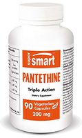 Supersmart - Pantethine 200 mg (Pantesin™) - Derivative Form of Vitamin B5 | Non-GMO - 90 Vegetarian Capsules