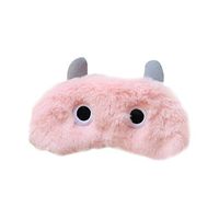 ACTLATI Cute Devil Sleeping Eye Mask Cartoon Elastic Sleep Aid Women Girls Blindfold Cover Pink