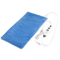 Sleep Restoration King Size XL Microplush Heating Pad with Rapid-Heat Technology, Multiple Temperature Settings, Digital LCD Controller and Extra Long Cord - 12 x 24 Inches, Blue