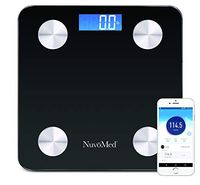 Smart Digital Bathroom Scale Personal for Weight Watchers BMI Body Composition Index Measure Visceral Fat, Water, Hydration, BMR, Muscle Mass Analyzer Bluetooth Wireless with Phone App Health Monitor