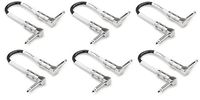 Hosa CPE606 Guitar Patch Cable Right Angle 6 Pack - (6 Pack) (6 Inches)