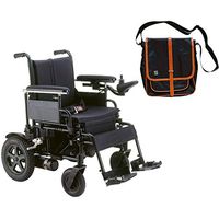 Drive Cirrus Plus EC Folding Power Wheelchair, 18" Seat & Free Black Medical Utility Bag with Trim!