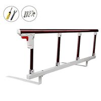 YIKEY-Bed Rails Bed Rail Safety Guard for Toddler, Elderly, Seniors, Adults, Kids Folding Bed Assist Handle Hospital Railing Bumper Bar (Dark Red)