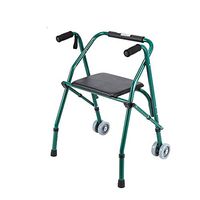 Walkers for Seniors with Seat Folding Roller Walking Frame with Armrests and Seats, Height Adjustable Aluminum Alloy Two-Wheeled Walker for Elderly and Disabled Rolling Walkers