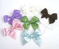 120 Favor Satin Bows Pre-Tied Assorted Colors