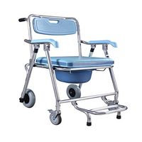 LGZW Roller Toilet Seat, Foldable Elderly Toilet Seat Toilet Seat Walker, Rehabilitation Training for Disabled People