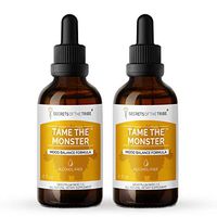 Tame The Monster Alcohol-Free Extract, Tincture, Glycerite Ashwagandha,St. John's Wort, Eleuthero Siberian Ginseng, Ginkgo, Valerian, Mucuna. Mood Balance Formula (2x4 FL OZ)