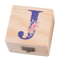Awerise Printed Monogram Wooden Box, Keepsake Box, Wedding Gift, Bridesmaid Gift, Birthday Gift, Wedding Favors (J)