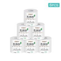 Azcczzii Toilet Paper Towels, 6 Family Rolls, 4-Ply Quick Dry Ultra Soft White Paper Towels, Highly Absorbent Bath Tissue Rolls for Daily (White)