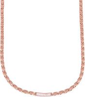 Elegant Titanium Magnetic Therapy Necklace Pain Relief for Neck Arthritis Migraine Headaches Shoulders and Back (Czech Stone Rose Gold), Womens - Width: .25in