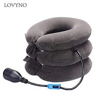 Lovyno Cervical Neck Traction Device,Neck Shoulder Back Head Pain Relief Inflatable Spine Alignment Pillow (Grey)
