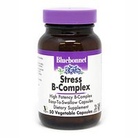 Bluebonnet Nutrition Stress B Complex Vegetable Capsules, Vitamin B6, B12, Biotin, Folate, Stress Relief, Vegan, Vegetarian, Gluten Free, Soy Free, Milk Free, Kosher, 50 Vegetable Capsules