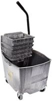 Impact 6G/2635-3G Plastic Sidepress Squeeze Wringer/Bucket Combo, 26-35 qt Capacity, Gray