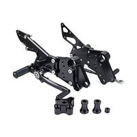 Frames & Fittings CNC Rear Passenger Footrest Bracket Sets for KTM 125/200/390 Duke 2011 2012 2013 2014 2015 2016 - (Color: Black)