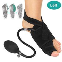 Inflatable Bunion Corrector Big Toe Straightener with Pneumatic Orthopedic Support, Hallux Valgus Splint with Bar for Night Pain Relief, Hammer Toe Strength, Bunion Surgery Recover (Left)