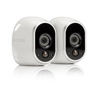 Arlo (not pro) Security System by NETGEAR - 2 Wire-Free HD Cameras, Indoor/Outdoor, Night Vision (VMS3230C) with Extra Outdoor Mount (VMA1000) - New Version, Works with Alexa