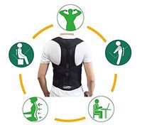 Back Posture Corrector Clavicle Support Brace for Women and Men - Improve Cervical, Thoracic, and Lumbar Comfort - Correct Bad Office Chair Hunchback Sitting (XL: Waist Length fits 36.2-40.2", Black)