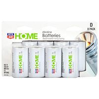 Rite Aid Batteries, Alkaline, D, 8 Pack