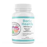 BoricHealth- Boric Acid Vaginal Suppositories,30 Count, 600mg-Restores Healthy Vaginal PH Balance