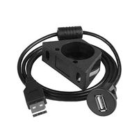 1m Car Dash Board Mount USB 2.0 Male to Female Socket Panel Extension Cable