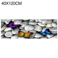 TbpersicwT Home bedroom carpet door mat, Cobblestone Butterfly Pattern Floor Mat Bathroom Non-slip Absorbent Rug Carpet - 40 x 120cm