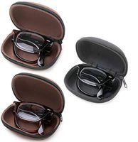 Newbee Fashion 3 Pack Folding Plastic Reading Glasses with Case Unisex Folded Reading Glasses 1.00 for Men & Women Reading Glasses with Zipper Case Light Weight Stylish Frame Design