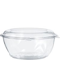 Dart CTR64BD 64 oz. Pet Hinged Bowl, Dome Lid, PET, Clear (Pack of 100)