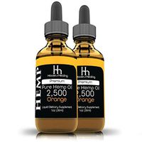 House of Healing Hemp Oil for Pain & Anxiety Relief - (2 Pack) 2500mg - 5,000mg Total - Organic Hemp Oil - May Help with Sleep, Mood, Stress - Hemp Extract - Rich in Omega 3,6,9 - Orange Flavor