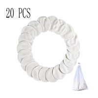 Reusable Makeup Remover Pads,20 PCS Bamboo Toner Pads with Bag Face Cleaning Clothes Wipes Machine Washable for Eye Makeup Remove Face Wipe