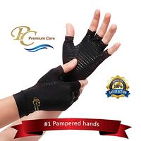Premium Care Copper Compression Arthritis Gloves - 88% Infused Copper Content Gloves for Pain Relief of Swelling, Arthritis, Carpal Tunnel - Daily Healing Support for Men and Women’s Hands