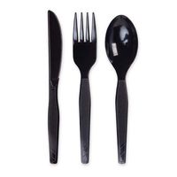 Plastic Tableware, Heavy/Medium Weight, Fork, 1000/BX, Black, Sold as 1 Carton - DIXIE FOODS Plastic Tableware, Heavy/Medium Weight, Fork, 1000/BX,