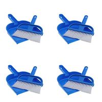 Dustpan with Brush - Set of 4 - Blue